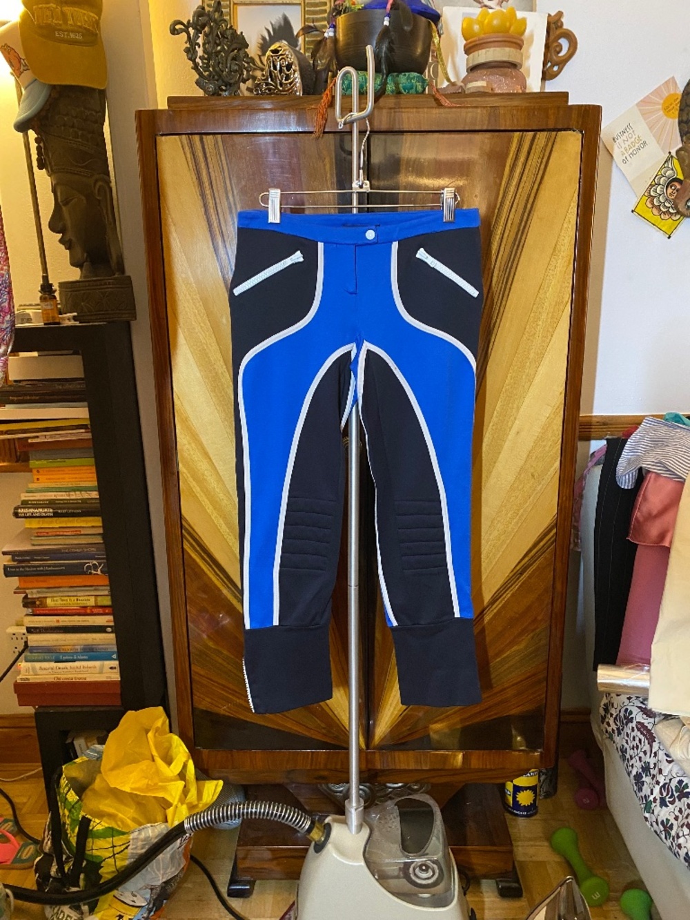 VTG Patrizia Pepe Cyber Moto Colorblock Pants • Y2K Archival Biker 42 US 4